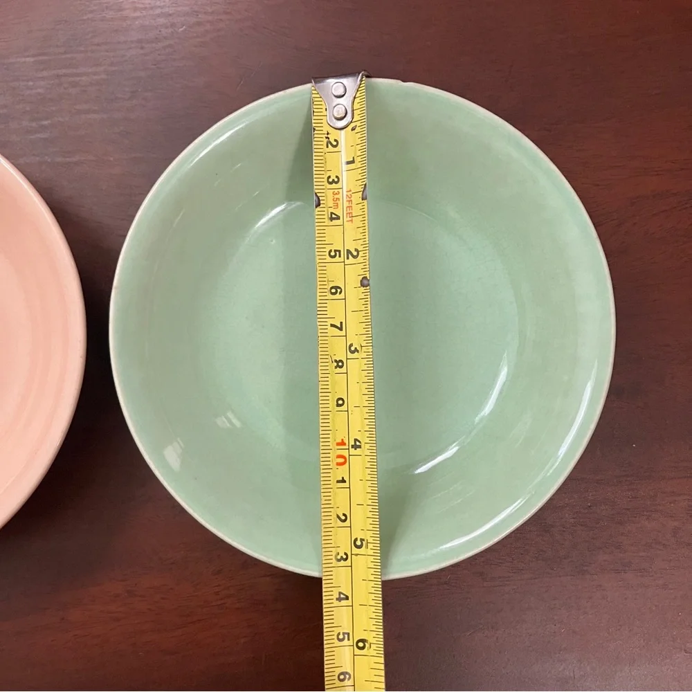Set of 2 Vintage Cambridge Universal 5.25” Pastel Pink & Green Berry Bowls